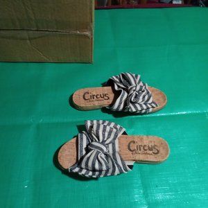 Ladies Bowtie Sandals with cork design bottom